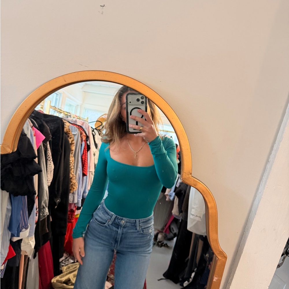 Aritzia Teal Long Sleeve Top